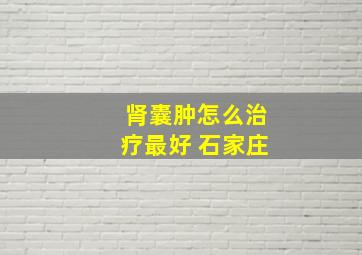 肾囊肿怎么治疗最好 石家庄